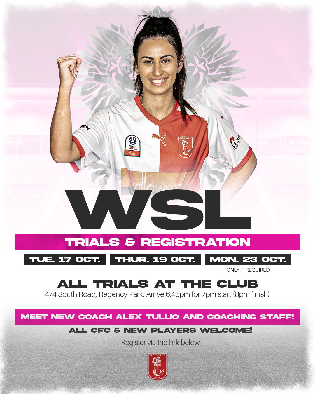 WSL TRIALS & REGISTRATION 2024 Croydon FC